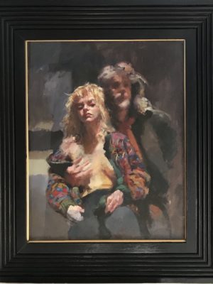 Patti Avery and Painter original painting Robert Lenkiewicz
