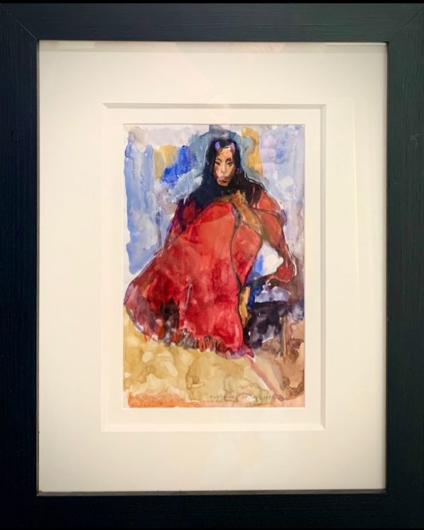 Woman In Red Cloak By Robert Lenkiewicz.