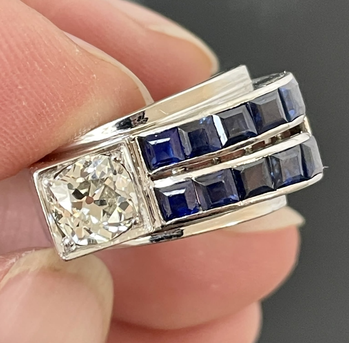 Sapphire and Diamond Ring 1960s