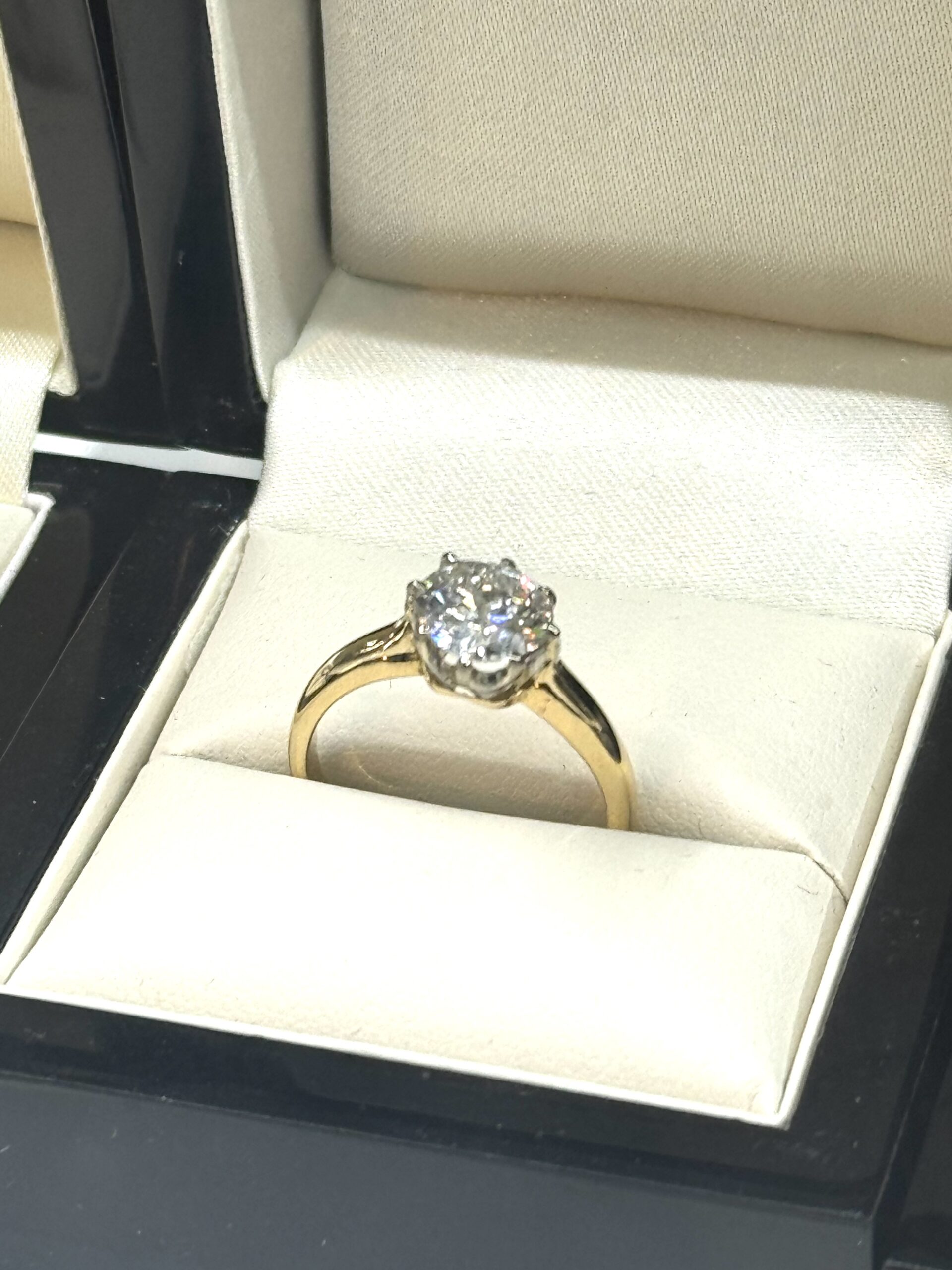 1.8 Carat Diamond Solitaire 18ct Yellow Gold Ring