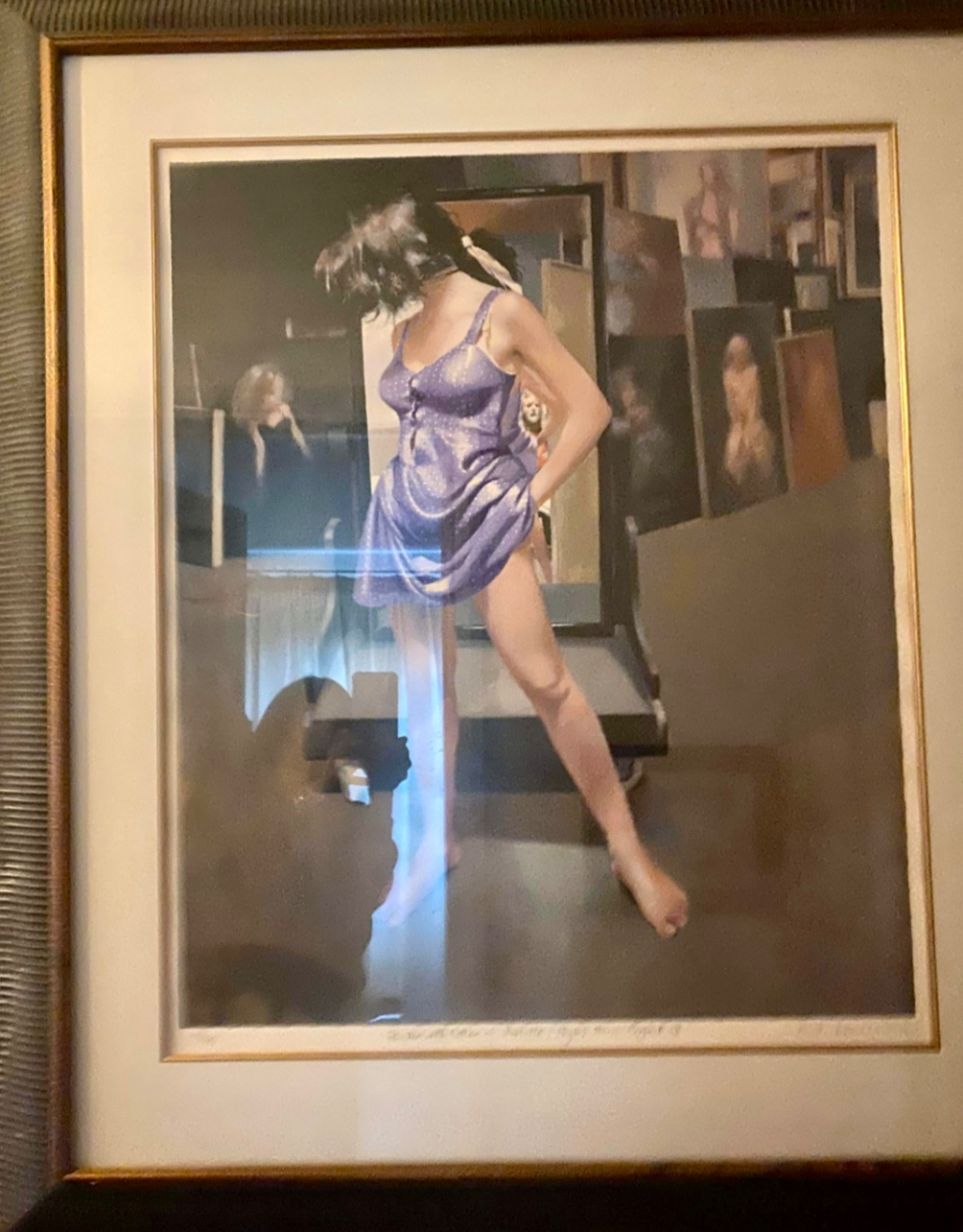 Esther Standing In Studio By Robert Lenkiewicz Signed Limited Edition