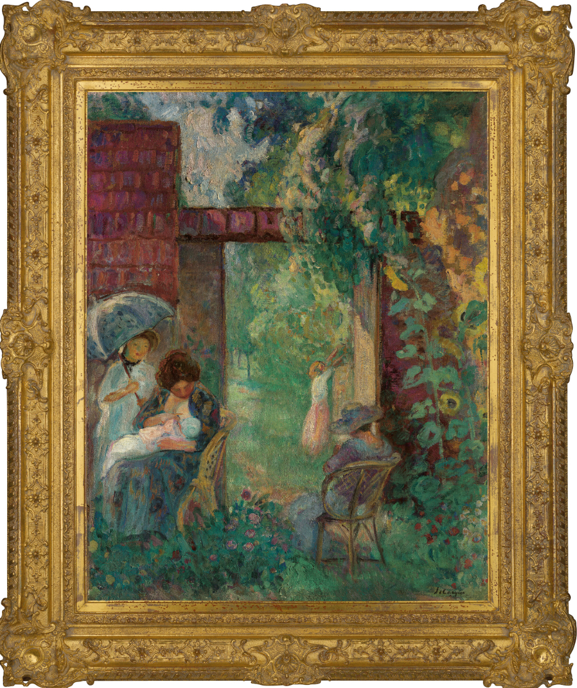 HENRI LEBASQUE (French, 1865-1937)  Femmes et enfants dans un Jardin en été  1912  oil on canvas  95.5 × 76 cm (37⅝ × 30 in.)  signed 'Lebasque' (lower right)  POA